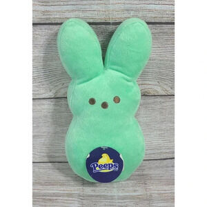 Just Born Plush Peeps Stuffed Animal Toy Beanie Mint Green Easter 9" 2013 New